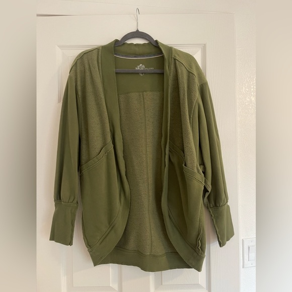 ANTHROPOLOGIE | Pilcro Aubrey Draped Cardigan Olive Green Size XXS/XS - Picture 1 of 3